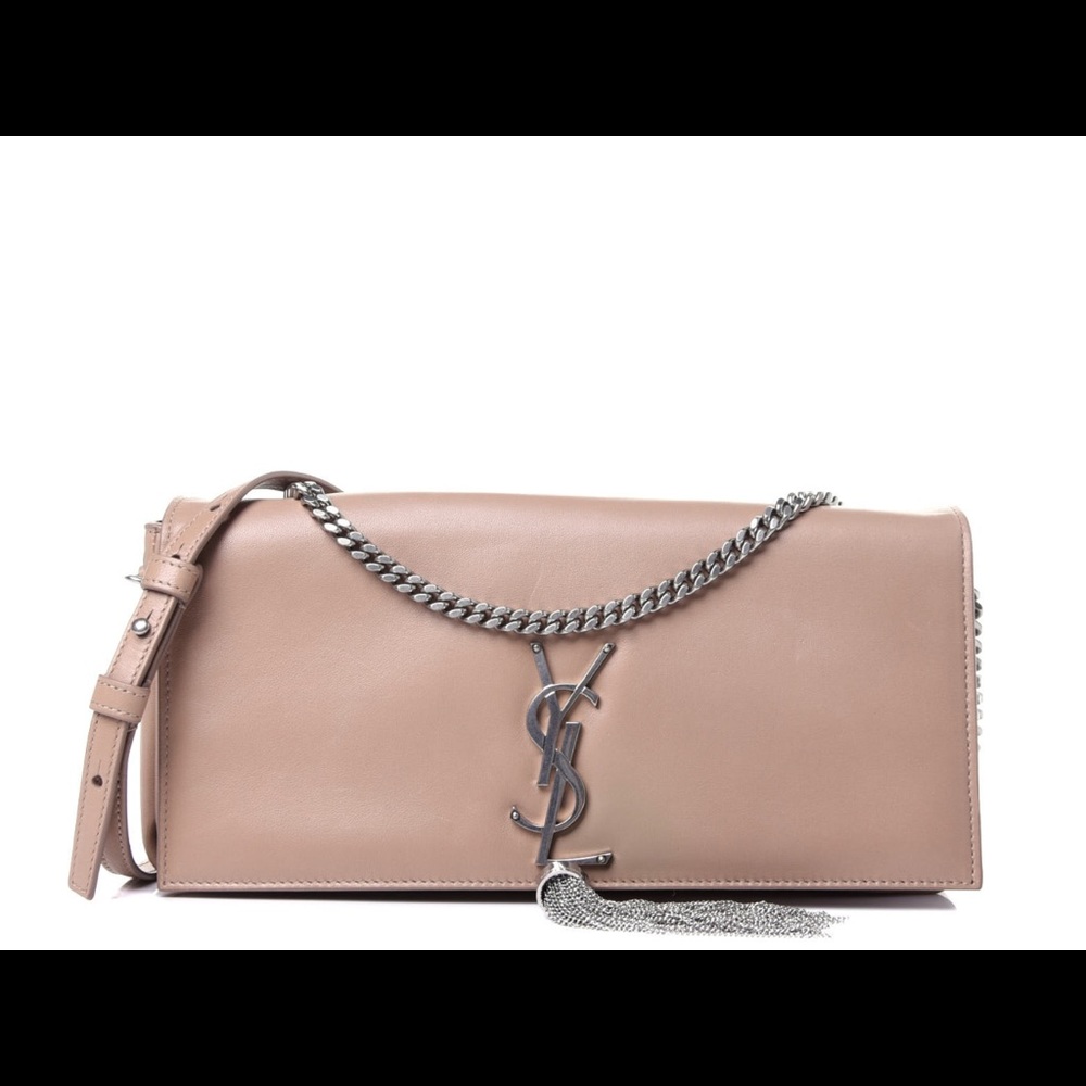 YSL Kate 99 Lambskin Shoulder Bag Gold Sand Beige